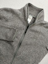 The North Face Full Zip Fleece Jacket Womens Small Gray Thumbholes Double Zipper