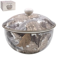 Soup Bowl Ceramic Lidded William Morris Acanthus Floral Design Serving