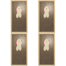 4pcs Cat Scratcher Pad Adorable Cat Scratching Board Toy Indoor cat plaything