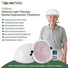 1070nm Photobiomodulation Helmet for Traumatic Brain Injury TBI Relief Home Use