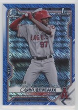 2021 Bowman Chrome Prospects Blue Shimmer Refractor 13/150 Trent Deveaux 0c6