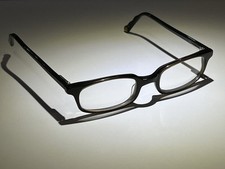 Vintage Converse Eyeglass Frames Rectangular Black Plastic Made In Hong Kong VTG