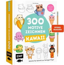 300 Motive zeichnen – Kawaii Schritt für Schritt zum fertigen Motiv | Stift d...