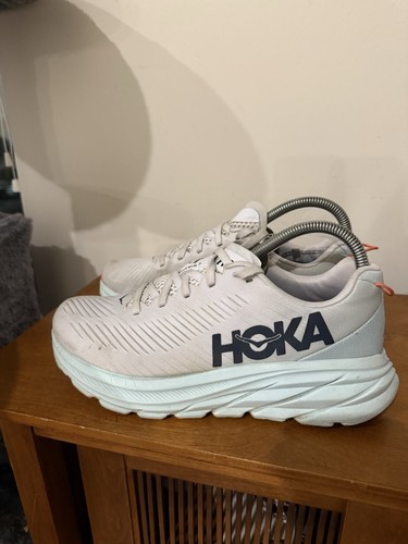 Size 7 B - Hoka One One Rincon 3 White Blue Glass Women - Picture 3 of 7