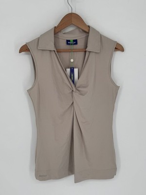 NWT Daily Sport Women s Sleeveless Golf Shirt Sz XL Quick Dry Tan UV Protect F1