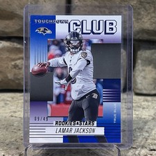 2020 Panini Rookies & Stars Lamar Jackson Touchdown Club #TC-2 True Blue /49