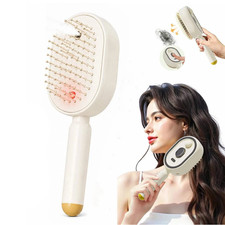 Electric Steam Brush for Hair Rechargeable Hair Brush with Water Spray Reduce