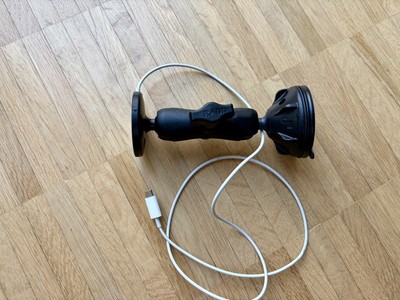 RAM Mount Halterung +Apple 25W MagSafe Ladegerät B-Kugel , Saugnapf Halterung 