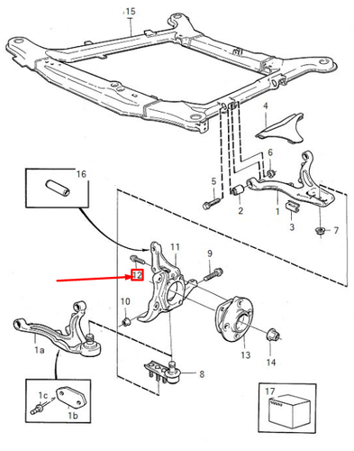 Tornillo de suspensión de rueda delantera VOLVO S70 1387892 NUEVO - Imagen 2 de 2