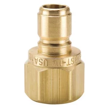 Parker Bst-N6 Hydraulic Quick Connect Hose Coupling, Brass Body, Sleeve Lock,