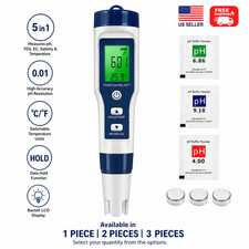 5 in 1 Water Quality Tester PH TDS EC Salinit...