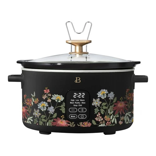 Beautiful Programmable Slow Cooker, Wildflower Black Sesame by Drew Barrymore