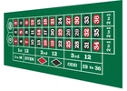 36x72" Casino Roulette Layout Felt, Roulette Tabletop Mat, Roulette Table Top