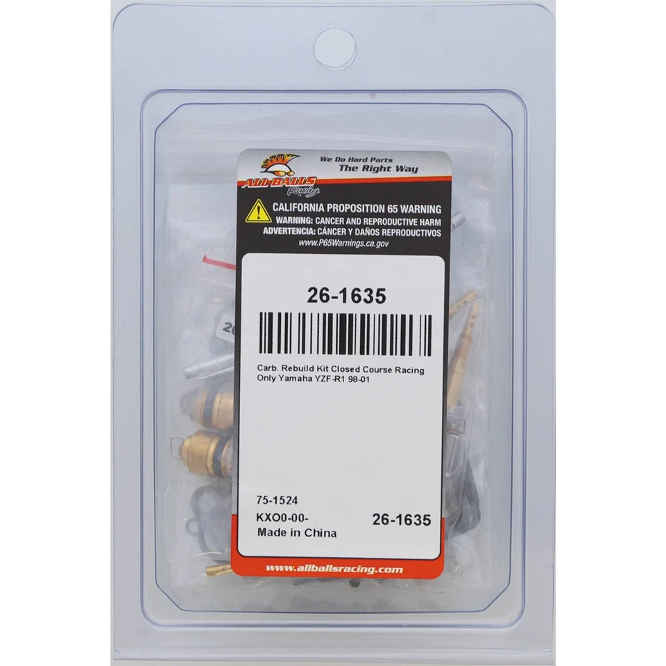 Carburetor Rebuild Kit For Yamaha YZF-R1 1998-2001; 26-1635 Foto 4 de 4