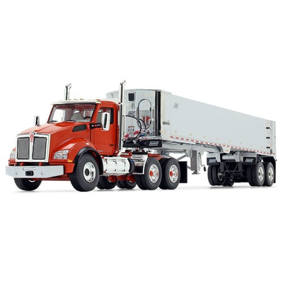 #ad 1 50 Kenworth T880 Burnt Orange amp; Chrome amp; East Genesis End Dump Trailer 50 3453 $99.00