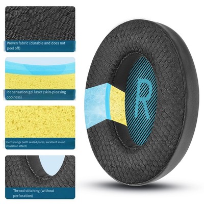 Komfortable Eis Gel Ohrpolster für Bose QC25 QC35 QC45 mit einfacher Installati
