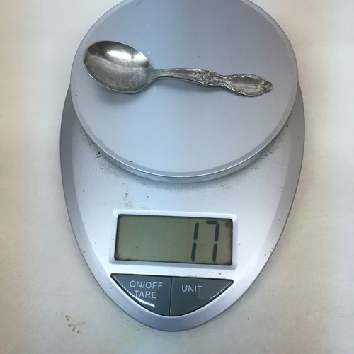 Vintage Rogers Sterling Silver Bridal Veil Baby Spoon Child Utensil 4 1/8" - Picture 6 of 6