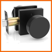 Interior Privacy Door Knob,Black Door Handle for Bedroom and Bathroom,Keyless...