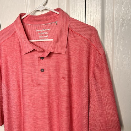 Tommy Bahama Island Zone Performance Marlin Polo Heather Pink Shirt Size 3XL New - Picture 5 of 9