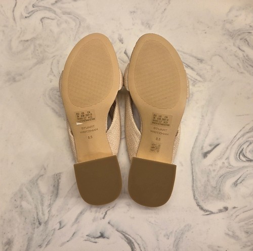 New! Stuart Weitzman 'Playa' Knot Slide Sandals Raffia Womens 8.5 B MSRP $525 - Picture 11 of 12