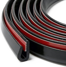 Self-Adhesive Car Door Edge Guards - U Channel Rubber Edge Trim for Metal Edge P
