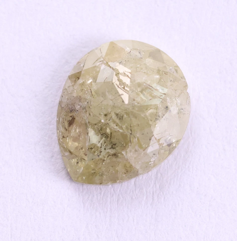 1.13 CT Pear Shape Diamond Antique Yellow Fancy Diamond Natural Loose Diamond - Image 3 of 4