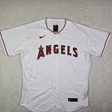 Nike Los Angeles Angels MLB Authentic Collection White Home Jersey Mens Size 52