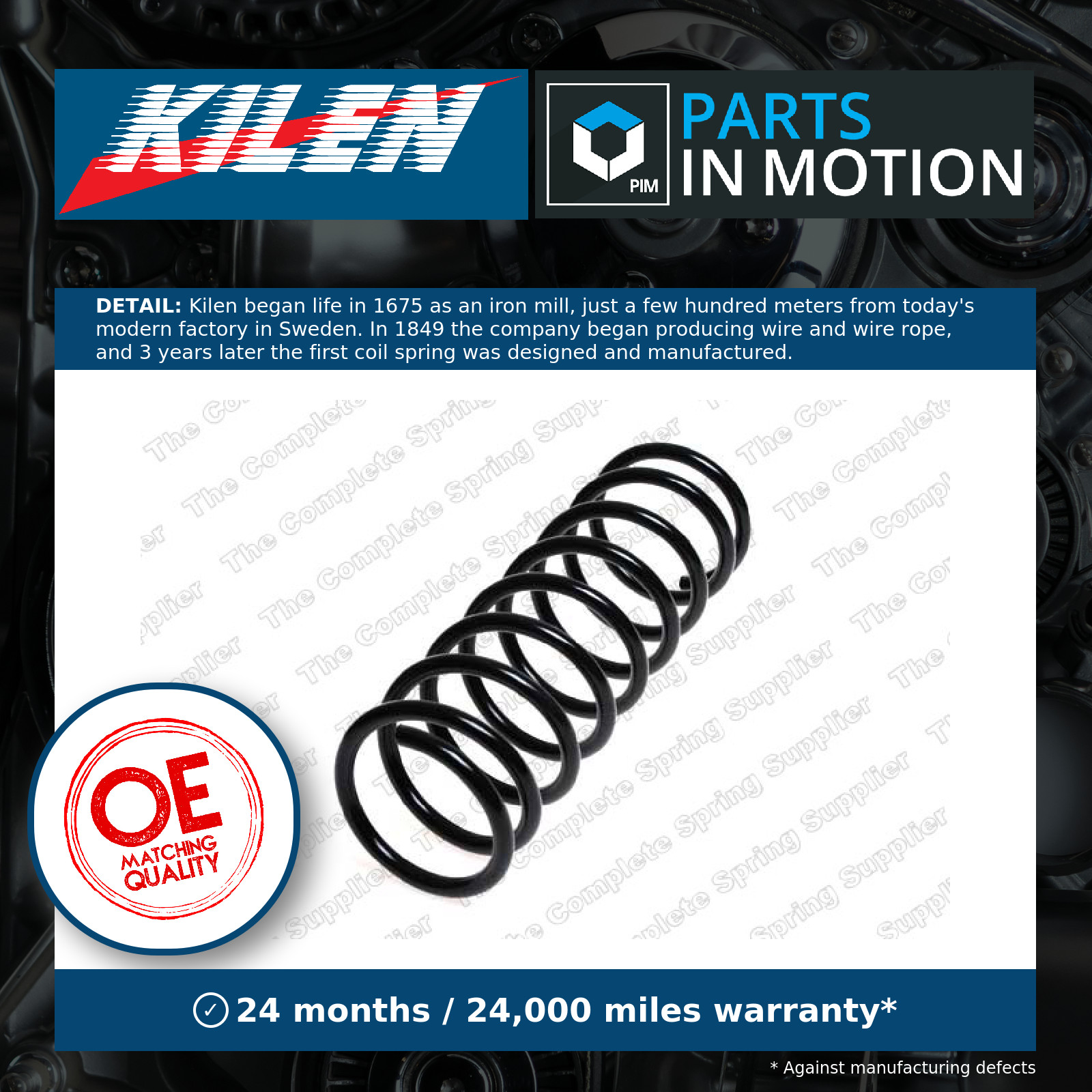 Suspension Coil Spring Rear Durable High Strength Fits Ford Fiesta KILEN 53243 - Image 3
