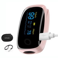 Rechargeable Pulse Oximeter Fingertip Oxygen Monitoring Fingertips with SpO2 ...