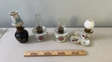 Lot of 4 Small Oil Lamps