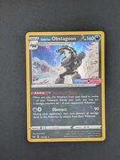 Pokemon Card - Galarian Obstagoon 119/202 - Holo Rare Stamped