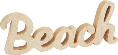 VBS Beach Schriftzug MDF-Holz 22x8,5cm Sommer-Dekoration, Aufsteller, Holzdeko