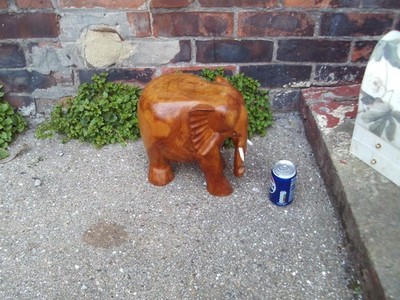 Handgefertigter Elefant Massivholz Hocker/Übertopf/Beistelltisch 12'' hoch