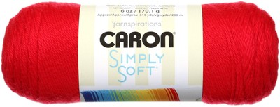 Caron Simply Soft Solids Yarn-Red H97003-9729