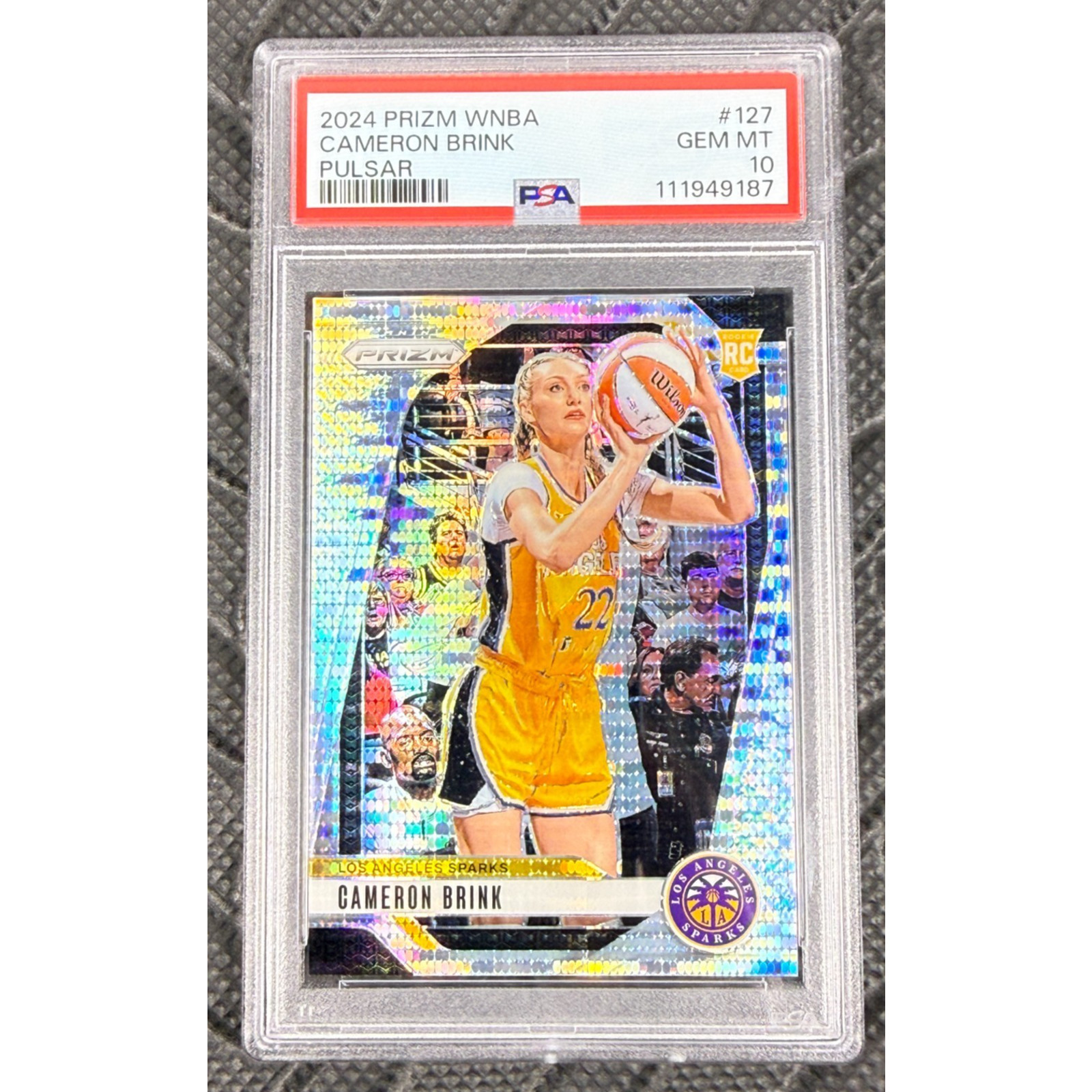 Cameron Brink 2024 Panini WNBA Prizm #127 Pulsar Prizm RC /499 PSA 10 Gem Pop 19