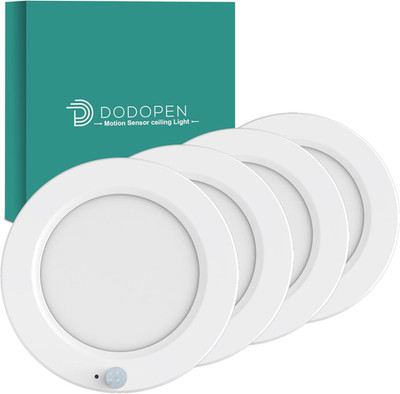 4-Pack Motion Sensor LED Ceiling Light, 3 Color Options, 15W Flush Mount