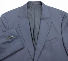 Hugo Boss Blazer Mens 42L Navy Blue 100% Marzotto Italy Wool Lined 2 Buttons
