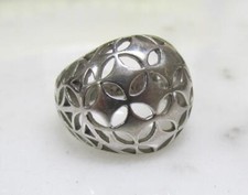 Ornate Sterling Silver Cut-Out Design Dome Ring Size 6.75 5.5g 2-H141