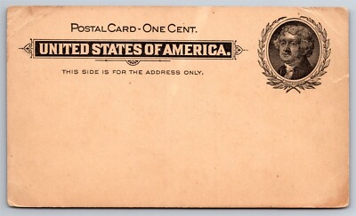USPS Postal Card One Cent Antique C1899 Postcard M22