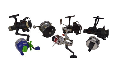 Lot of 7 Fishing Reels Freshwater Saltwater Penn Zebco Daiwa Spinning Spincast