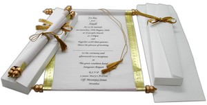 wedding invitation scroll card personalized romantic party