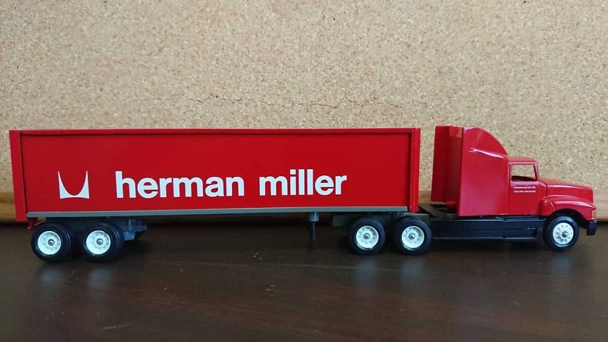 Herman Miller Eames WINROSS Initial Logo Trailer Truck Aluminum Diecast Mini Car