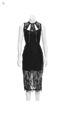 Alexis Lace Black Midi Dress | eBay