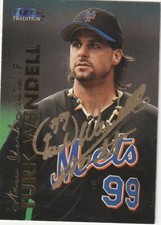 TURK WENDELL NEW YORK METS  SIGNED 1999 FLEER TRADITION CARD #534