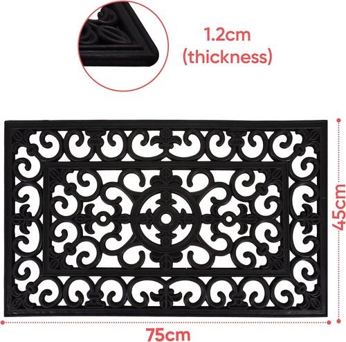 Heavy Duty Rubber Door Mat Non Slip Indoor Outdoor Entrance Mat Classic Mat UK - Picture 2 of 39