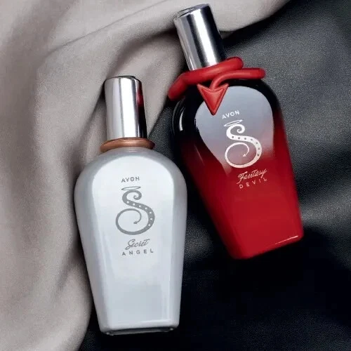 2pc Avon Secret Fantasy Angel Devil Eau de Toillette Spray for Woman 1.7fl.oz
