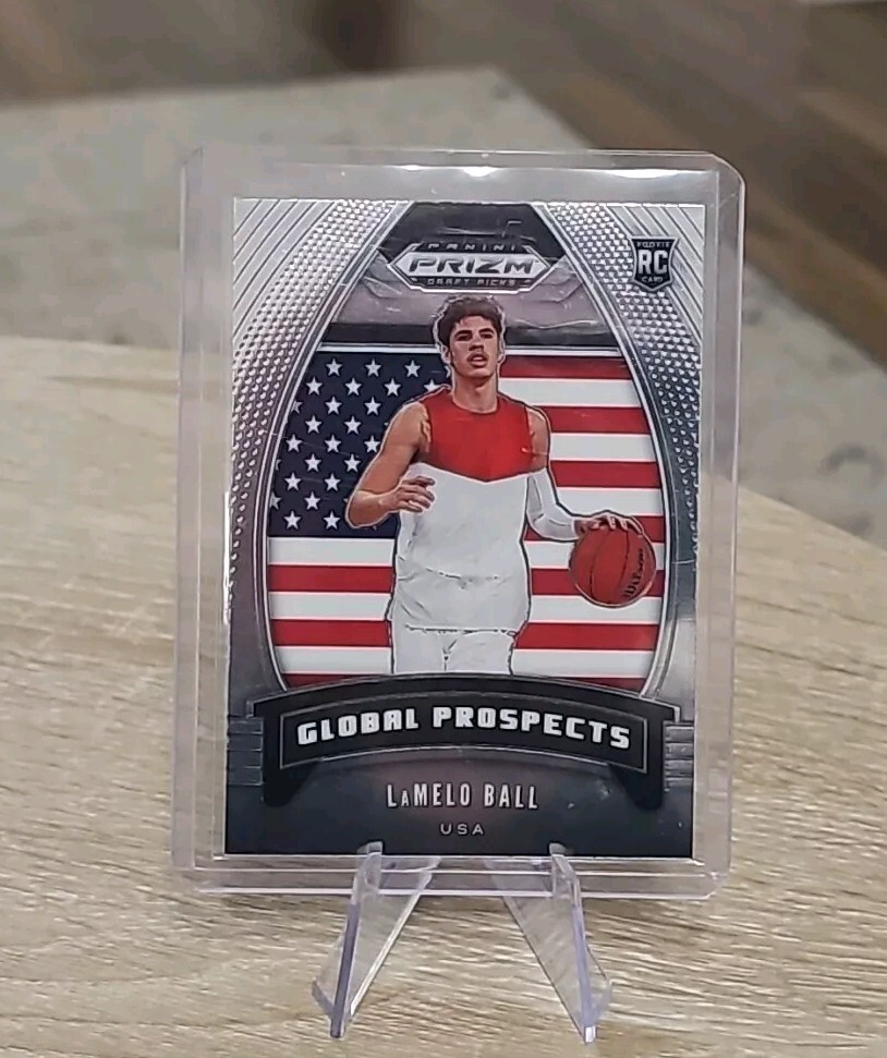 2020-21 PANINI PRIZM DRAFT PICKS LAMELO BALL GLOBAL PROSPECTS SILVER RC No. 98