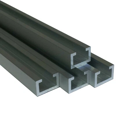 MARKENLOS (7,00 €/m) Alu C-Profil eloxiert EV1 11x17x4,5x2mm für M8 Schraube oder Mutter