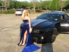 prom dresses long used size large blue