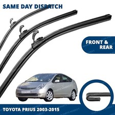 Front/Rear Windscreen 26" 16" 16" Flat Aero Wiper Blades for Toyota Prius 03-15